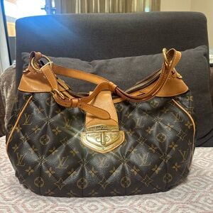 Louis Vuitton Quilted Monogram Shoulder Bag in Brown and Tan